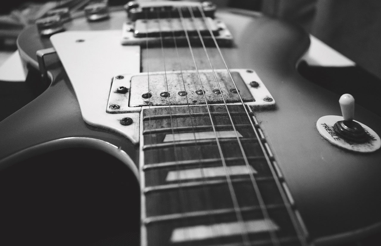 Fine Art Photography B&W Electric Guitar