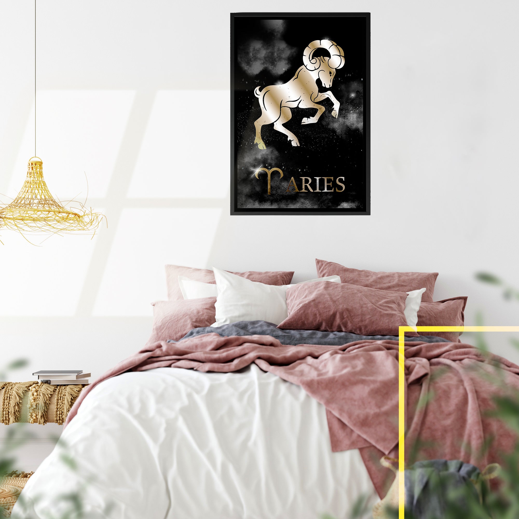 ARIES POLISHED BRONZE canvas on black