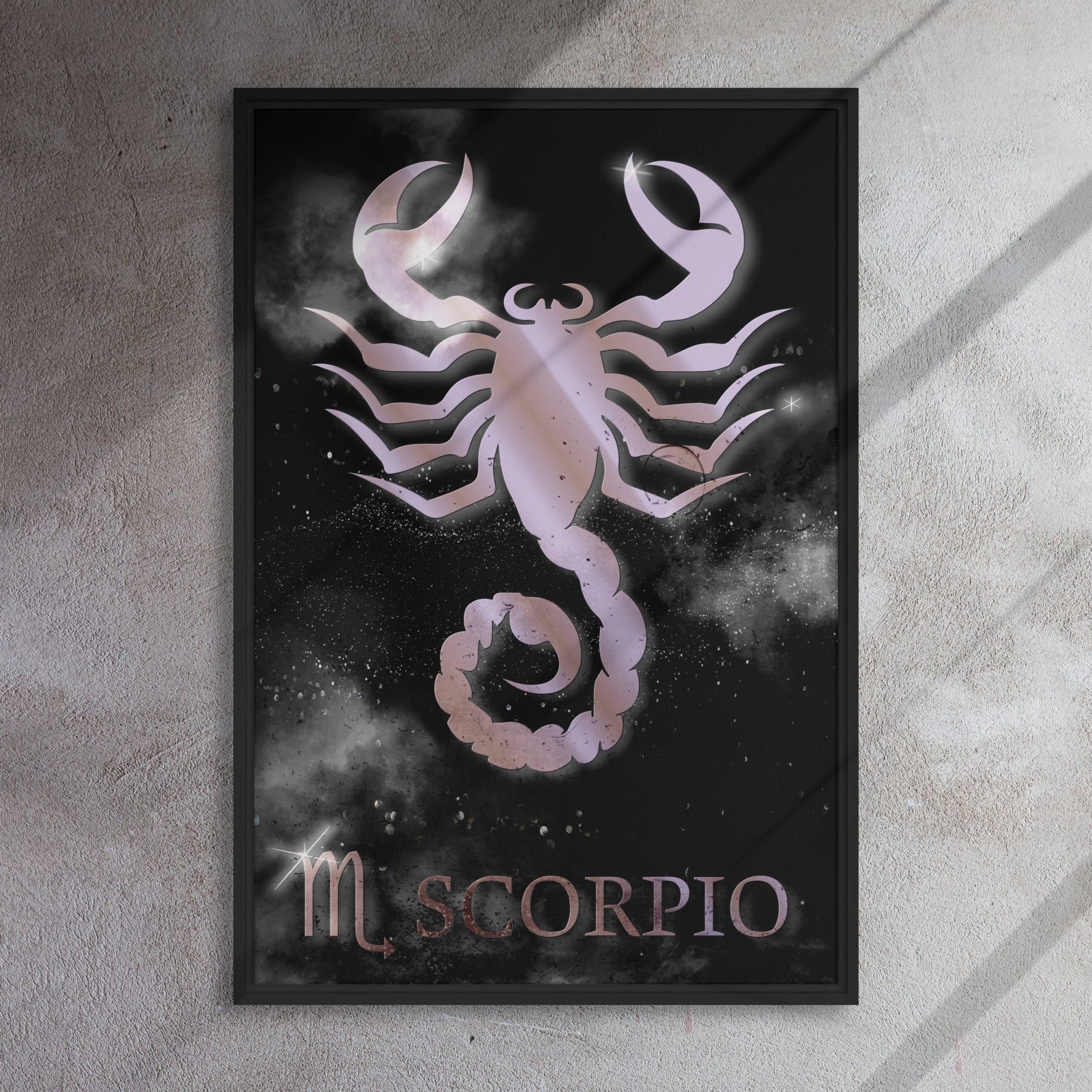 SCORPIO POLISHED ROSE canvas on black