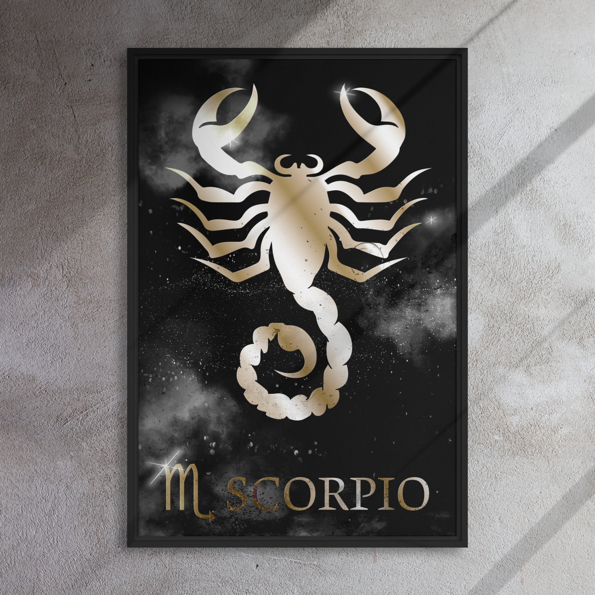 SCORPIO POLISHED BRONZE canvas on black