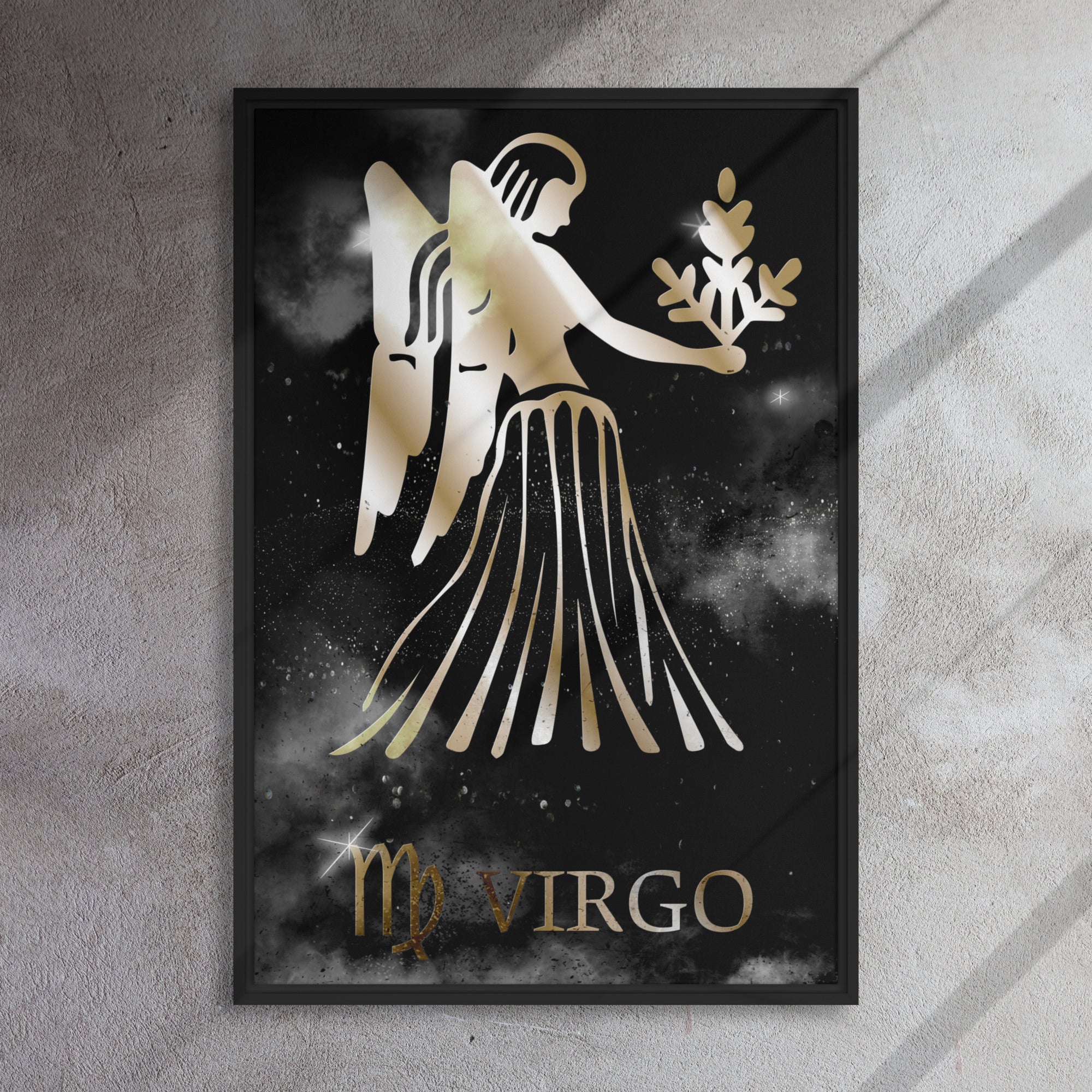 VIRGO POLISHED BRONZE canvas on black