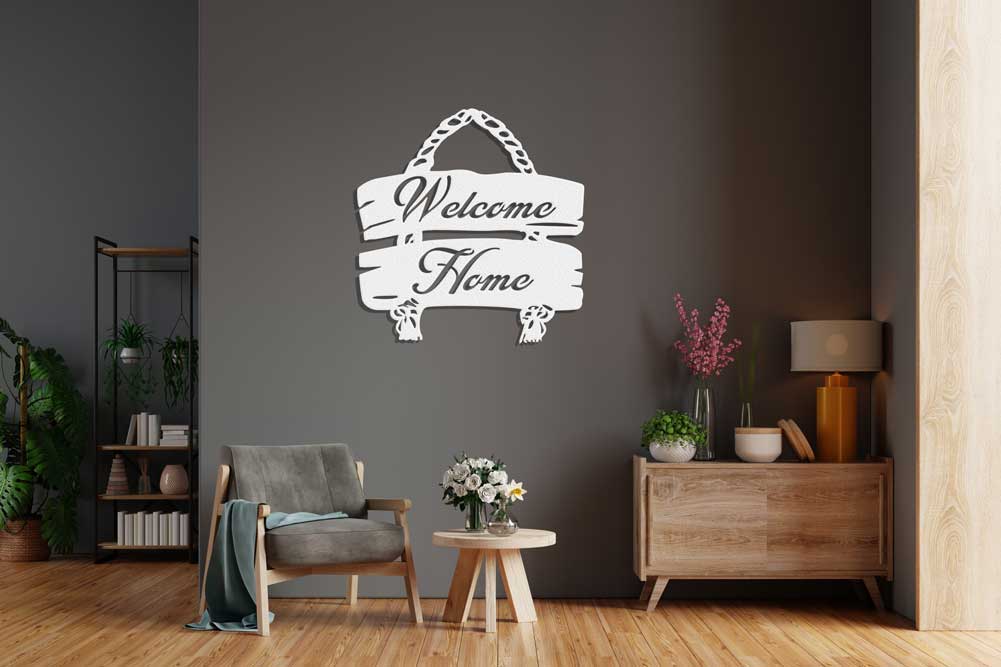 Welcome Home Steel Wall Art