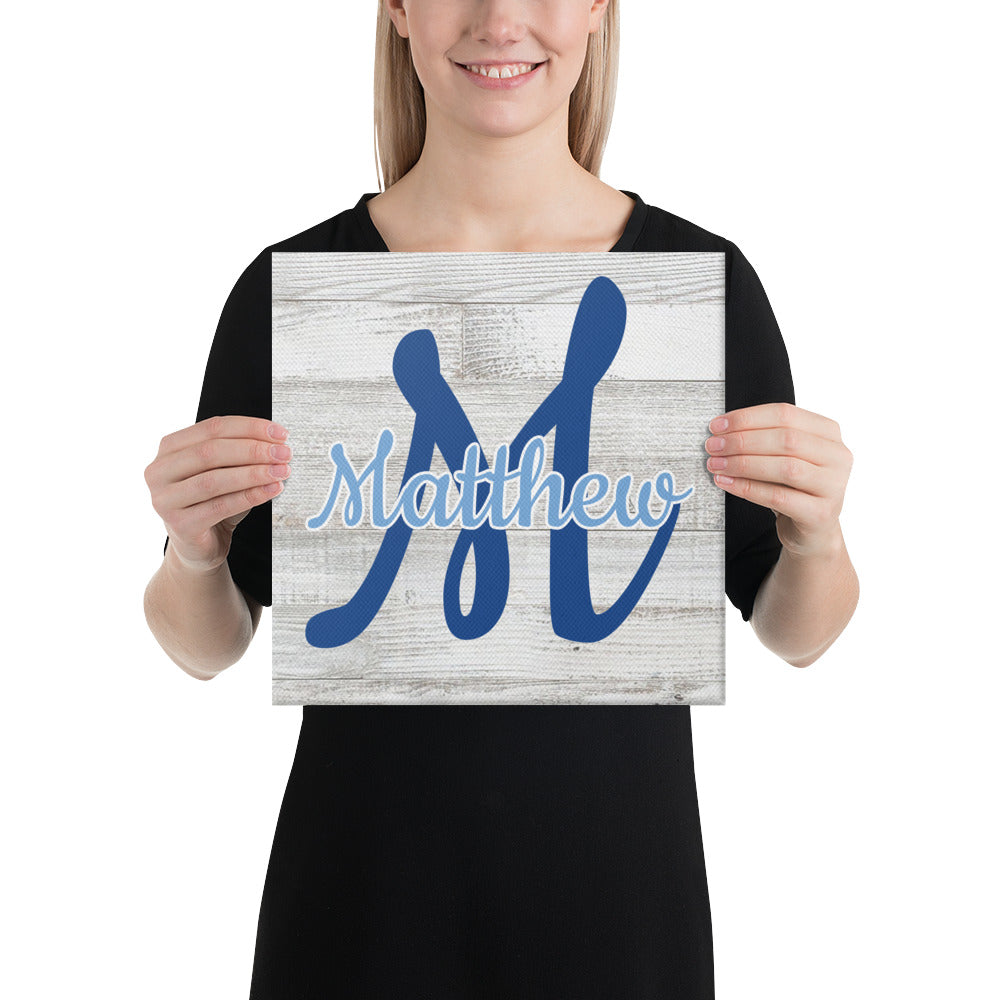 Baby Blue Canvas Monogram